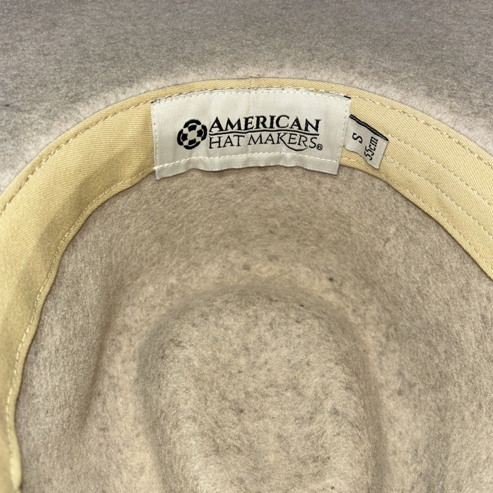 AMERICAN HAT MAKERS Maldives Moon Wide Brim Felt Fedora Size Small 55cm - Picture 12 of 14